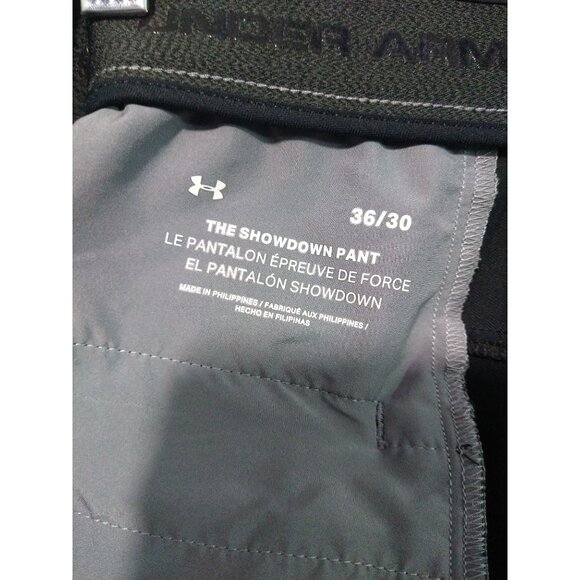 Under Armour UA Pants Mens 36x30 Black Showdown Golf Slim Leg Lightweight Golf - Picture 7 of 11